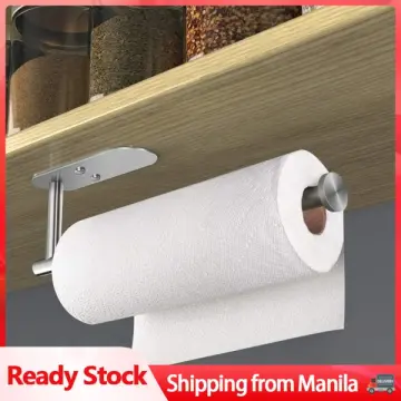 Paper Roll Towel Holder Stainless Steel Racks Under Drawer Cabinet