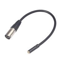 OOC สายสัญญาณเสียงสเตอริโอ สายเคเบิลตัวผู้ XLR 3Pin 0.3เมตรค่ะ แจ็คสเตอริโอ สายตัวเมีย3.5มิลลิเมตร ทนทานต่อการใช้งาน สายอะแดปเตอร์ สายสมดุล XLR สายอะแดปเตอร์หูฟัง