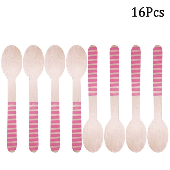 cw-16pcs-pink-fork-disposable-cutlery-kids-birthday-dinner-baby-shower-supplies