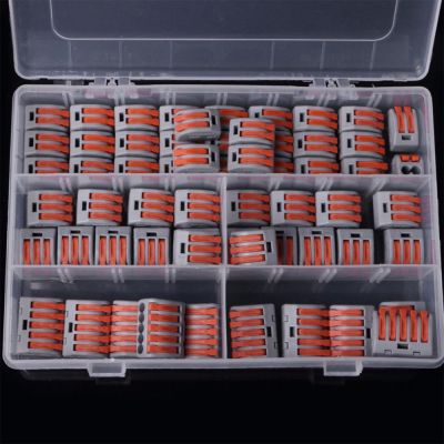 30/60pcs set Terminal Block Spring Lever Nut Terminal Blocks Reusable Electric Cable Connector Wire Home Tools of insulating
