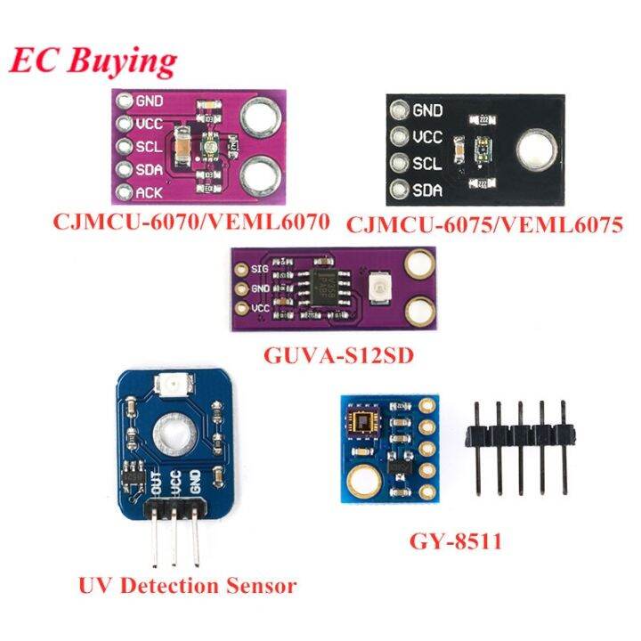 UV Detection Sensor Module VEML6075 VEML6070 UVA UVB S12SD GY-8511 ...