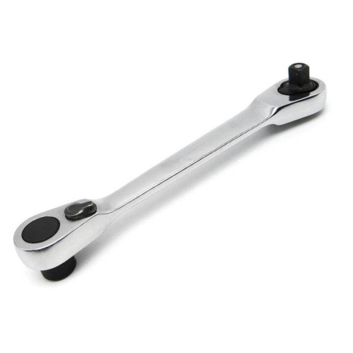 Mini 1/4 Inch Double Ended Quick Socket Ratchet Wrench 72-Tooth Ratchet ...