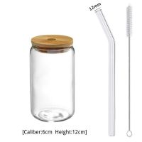 Bubble Tea Glass Cup Transparent Drinking Cup Glass with Lid and Straw for Juice Iced Coffee Cups Cold Drinkware Beer Boba Cup