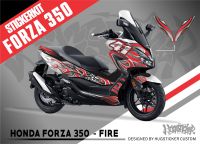 สติ๊กเกอร์สสำหรับติดรถ Forza 300-350 ลาย Fire