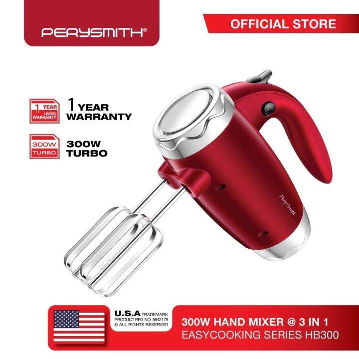 PerySmith HB300 3in1 Corded Electric Hand Mixer Handheld Egg-Beater ...