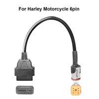 สายรถจักรยานยนต์ Obd สแกนเนอร์ Obd สำหรับ Harley 6Pin กับ OBD2สายอะแดปเตอร์เครื่องอ่านโค้ด ELM327อุปกรณ์เสริมรถจักรยานยนต์