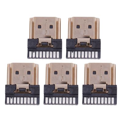 5 Pcs Male 19 Pins A Type Solder Plug Termination Repair Replace