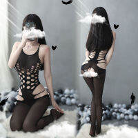 y Temptation Pajamas Silk Underwear y Secretary Hip Wrap Short Skirt Fishing Net Socks Suit Uniform