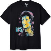 Liquid Blue David Bowie Ziggy Retro Print T-Shirt