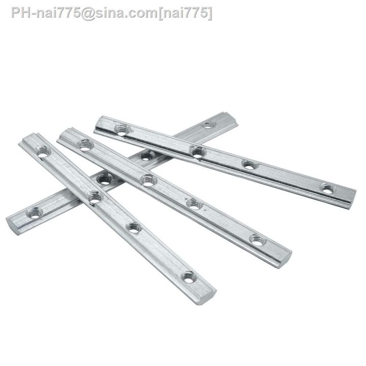 5pcs-lot-3030-line-straight-connector-180mm-m6-t-slot-8mm-flat-plate-bracket-4-holes-with-screws-for-3030-3060-aluminum-profile