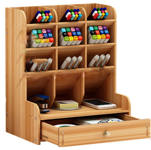 Hộp cắm bút bằng gỗ là một sản phẩm độc đáo và đẹp mắt để sắp xếp bút, chì và các dụng cụ văn phòng khác của bạn. Với chất liệu gỗ tự nhiên và thiết kế tinh tế, chiếc hộp này sẽ trở thành một phụ kiện không thể thiếu trong không gian làm việc của bạn. Hãy sở hữu chiếc hộp đẹp này và tối ưu hóa không gian làm việc của bạn.