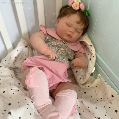 ✳✵ 15smilevonla1976 Bebê Adormecido Renascido De Silicone Macio Para Menina Pele 3D Boneca Pano Com Veia Vascido A Verdadeira Arte Bebe 60 Cm