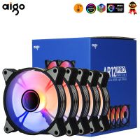 Aigo พัดลมเคสคอมพิวเตอร์ AR12PRO Ventoinha PC 120มม. พัดลม Rgb 4Pin PWM ซิงค์พัดลมทำความเย็น3Pin5v ระบายอากาศ12ซม. ไม่จำกัดพื้นที่ Argh