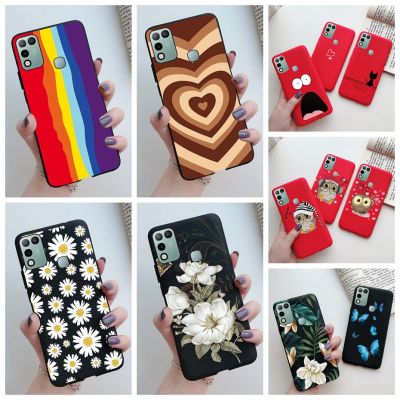 For Infinix Hot 10 Play 10 Lite Case Cute Flower Heart Painted Soft Silicone Phone Case For Infinix Hot 10 Play Lite Hot10 Cover