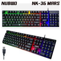 KEYBOARD (คีย์บอร์ด) NUBWO NK-36 MARS (RUBBER DOME) (RAINBOW LED) (EN/TH)ประกัน 1ปี