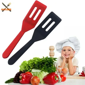 Fish Spatula Turner with Silicone Handle Heat-Resistant Reusable Slotted  Fish Pancake Spatula Flipper Kitchen Accessories