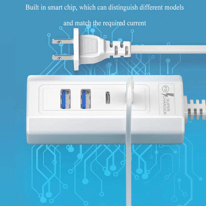 ปลั๊กแปลง-type-c-usb-3-0-อะแดปเตอร์แปลงไฟ-ชาร์จโทรศัพท์-มือถือ-แปลงชาร์จ-ขยายช่องเสียบ-ชาร์จไม่ทำลายเครื่อง-เต้ารับ-2-ช่อง-สินค้าพร้อมส่งจากไทย