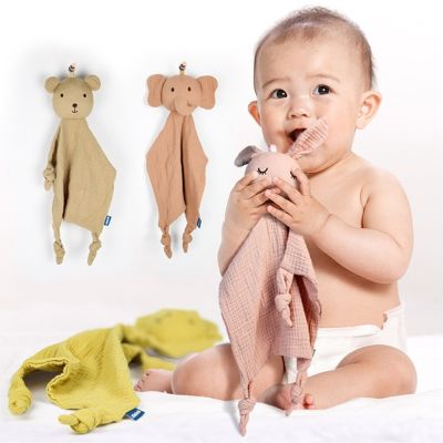 【CC】 1pc Baby Soother Appease Bib Soft Teether Infants Sleeping Nursing Cuddling Blanket Shower
