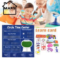 MARS Learning Center Card Chart Calendar Weather Card Letter Word Card Math Card For Kids Children Educational Hanging Bag