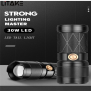 Litake Đèn Pin Thu Phóng Led XHP90 1500 Lumens Đèn Pin Mạnh Ngoài Trời Có