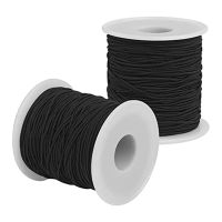 Elastic String Black Total 109 Yards for Bracelets Making for Jewelry Making, Necklaces, Beading