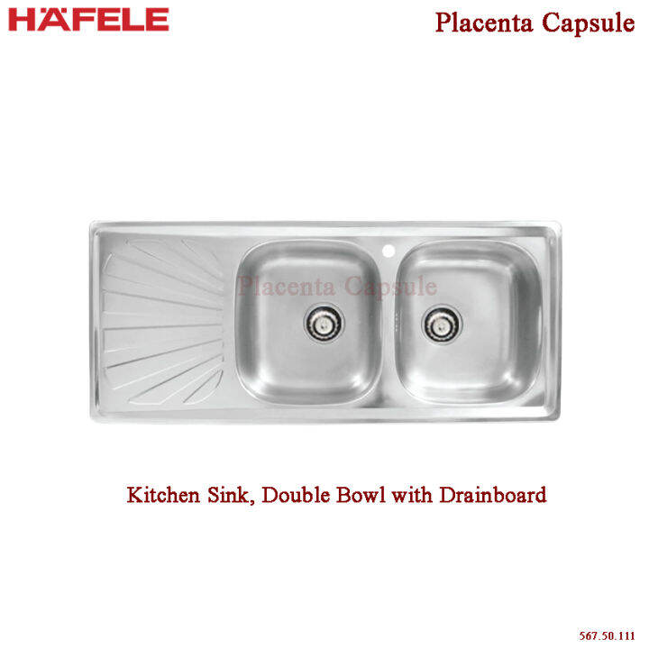 Hafele Kitchen Sink, Double Bowl with Drainboard Lazada PH