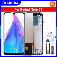 Ansimba จอ LCD แบบดั้งเดิมสำหรับ Xiaomi Redmi Note 8T หน้าจอแสดงผล M1908C3XG อะไหล่ Xiaomi ชิ้นส่วนจอสัมผัสแอลซีดีของเครื่องแปลงดิจิทัล Xiaomi Redmi Note 8T