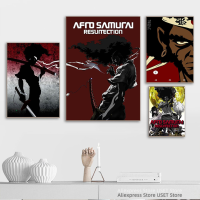 Afro Samurai Anime Canvas โปสเตอร์และภาพพิมพ์สำหรับตกแต่งบ้าน