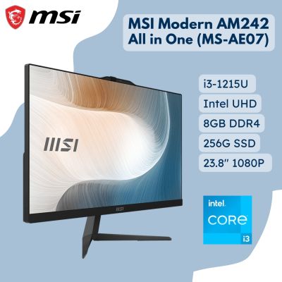 MSI All in one Modern AM242 12M-478XTH /Ci3-1215U/23.8" FHD/ 8GB /256M.2 Pcle SSD Computer