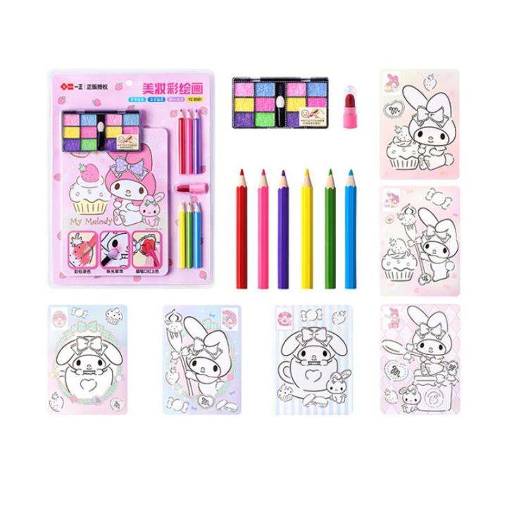 Sanrio Hello Kitty My Melody Children Painting Kuromi Cinnamoroll ...