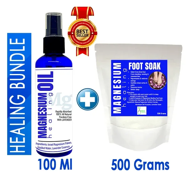 Magnesium Healing Oil 100ML Magnesium Healing Foot Soak 500G Health Personal Care Babad Foot