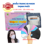 NGẪU NHIÊN Hoàn Tiền 12% Thùng 100 chiếc Khẩu Trang 5D Mask Thịnh Phát