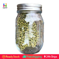 Sprouting Jar with Stainless Steel Screen Lid Wide Mouth Quart Mason Sprouter