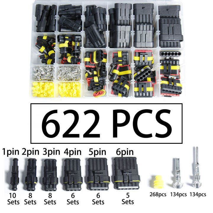 super-seal-waterproof-wire-connector-automotive-plug-terminal-truck-car-sealed-socket-sn-48b-123456-pin-crimping-pliers