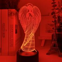 อะคริลิค3D Illusion Led Night Light Angel รูป Nightlight สำหรับทารกเด็กห้องเด็กไฟตกแต่ง Usb แบตเตอรี่โคมไฟตั้งโต๊ะ