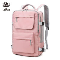 New Women Fashion Business Travel Backpack Waterproof Anti-Theft Mommy Daypack Schoolbag Bag Girl USB Charger Port Pink Backpack