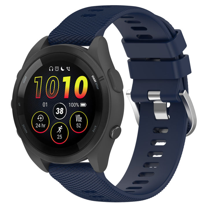 สายนาฬิกาที่เข้ากันได้กับ-garmin-forerunner-265-s-265สายรัดซิลิโคนอ่อนสำหรับ-garmin-forerunner-265-s-265นาฬิกาอัจฉริยะเล่นเพลง