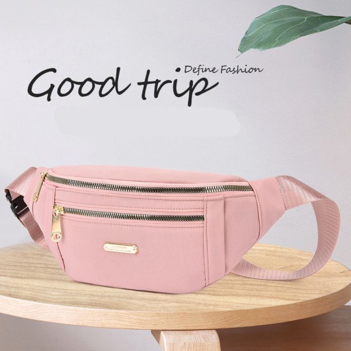 lady-sugar-กระเป๋าคาดเอวสำหรับผู้หญิง-oxford-leisure-color-waist-bag-shoulder-crossbody-chest-bags-handbags-all-match-messenger-belt-bags