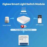 Tuya Smart Zigbee โมดูลสวิตซ์  2 Kawalan Cara,Rumah Pintar 1234 Geng Automatasi DIY Pemutus Kerja untuk Alexa Home