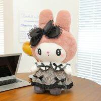 30ซม. Sanrio ชุดลูกไม้สีดำ Kuromi Mymelody ตุ๊กตามือผ้ากำมะหยี่หมอนเบาะโซฟาสีเข้มของขวัญวันเกิดของเล่นกอธิคสำหรับเด็กผู้หญิง