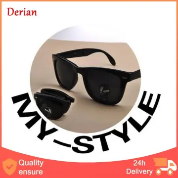 🔥【Clearance price】🔥Derian Urparcel Fashion Shatter-proof Folding  Sunglasses Dazzling Sunglasses and Black Case