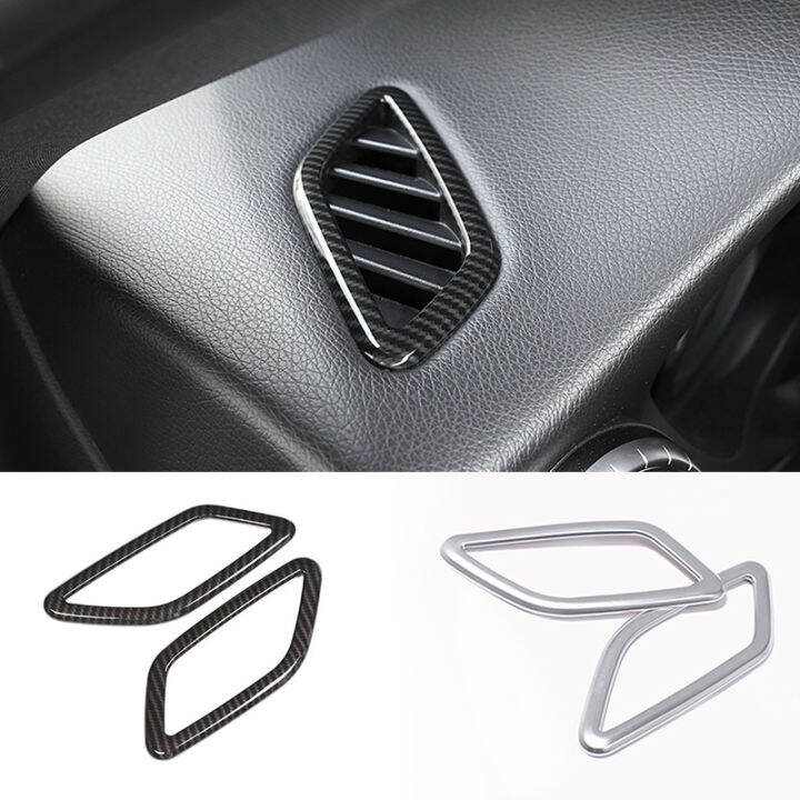 2x-chrome-abs-center-dashboard-upper-air-vent-outlet-สำหรับ-benz-a-cla-gla-class-w176-c117-x156-13-19