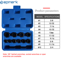 [electronicshop]ชุดเครื่องมือถอดน็อตเสีย11ชิ้น,อุปกรณ์บำรุงรักษาอุตสาหกรรมรถยนต์ใช้งานได้จริงชุดเครื่องมือสำหรับไดรฟ์3/8นิ้วไม่มีกล่อง/มีกล่องใส่ของ (มีให้เลือก)