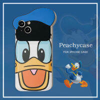 3D ที่น่ารักสำหรับเคสฝาหลังทนต่อแรงกระแทกป้องกันกล้อง Disney Donald เคสโทรศัพท์รูปเป็ดใช้ได้กับ iPhone 14 13 12 Pro Max 11 14Promax