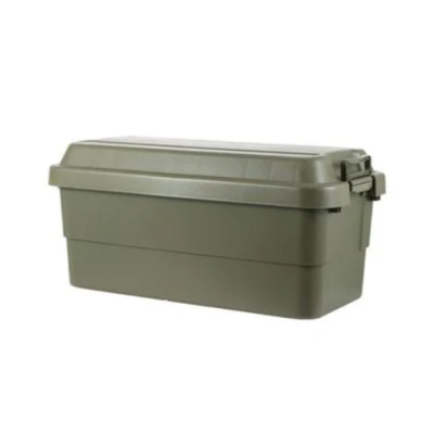 Multipurpose storage box with lock lid Camping capacity 65 liters size 78 x 39 x 36.5 cm.