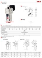 AL2000-02 ตัวปล่อยน้ำมันหล่อลืนนิวเมติกส์ ขนาด 2 หุน  AL2000-02 ขนาด 1/4"  - SNS Pneumatic Lubricator AL2000-02 Portsize 1/4" (2หุน) จุน้ำมันได้ 25ML การระบายที่ 800L/Min