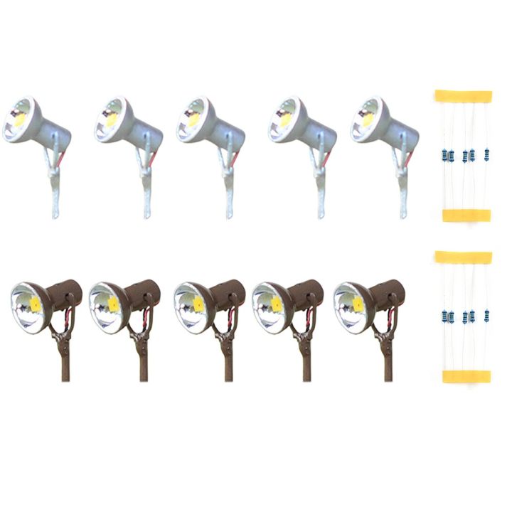 ไฟโปรเจกเตอร์5ชิ้นไฟสมบูรณ์-dc-3v-ไฟโปรเจกเตอร์สีเงิน-น้ำตาล