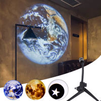 Starry Projector 2 In 1Moon Earth Projector Lamp 360° Rotatable cket USB Rechargeable Led Night Light Planet Projection Lamp