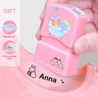 ♈☽♂ Custom Name Stamp Waterproof Non-fading Seal Custom Signature Ink Pad Sealing Stamp Print for Clothes Bags Kindergarten Name