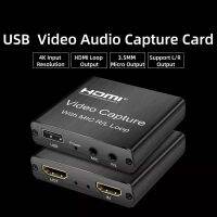 4K HDMI Video Capture Card 1080Pการ์ดเกมจับภาพUSB 2.0 เครื่องบันทึกอุปกรณ์สำหรับที่ถ่ายทอดสดการบันทึกวิดีโอ